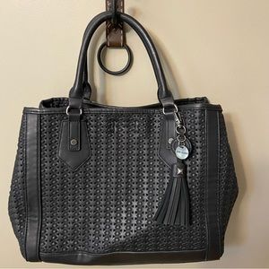 Steve Madden Womens Black Tote Bag - with Magnetic closure - Super Cute!